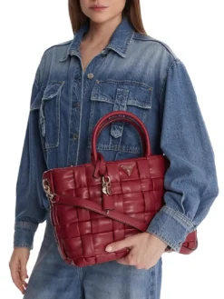 MARION Borsa a mano intrecciata con tracolla