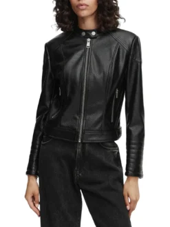 MARLENE CARIBOU Giacca in similpelle, regular fit