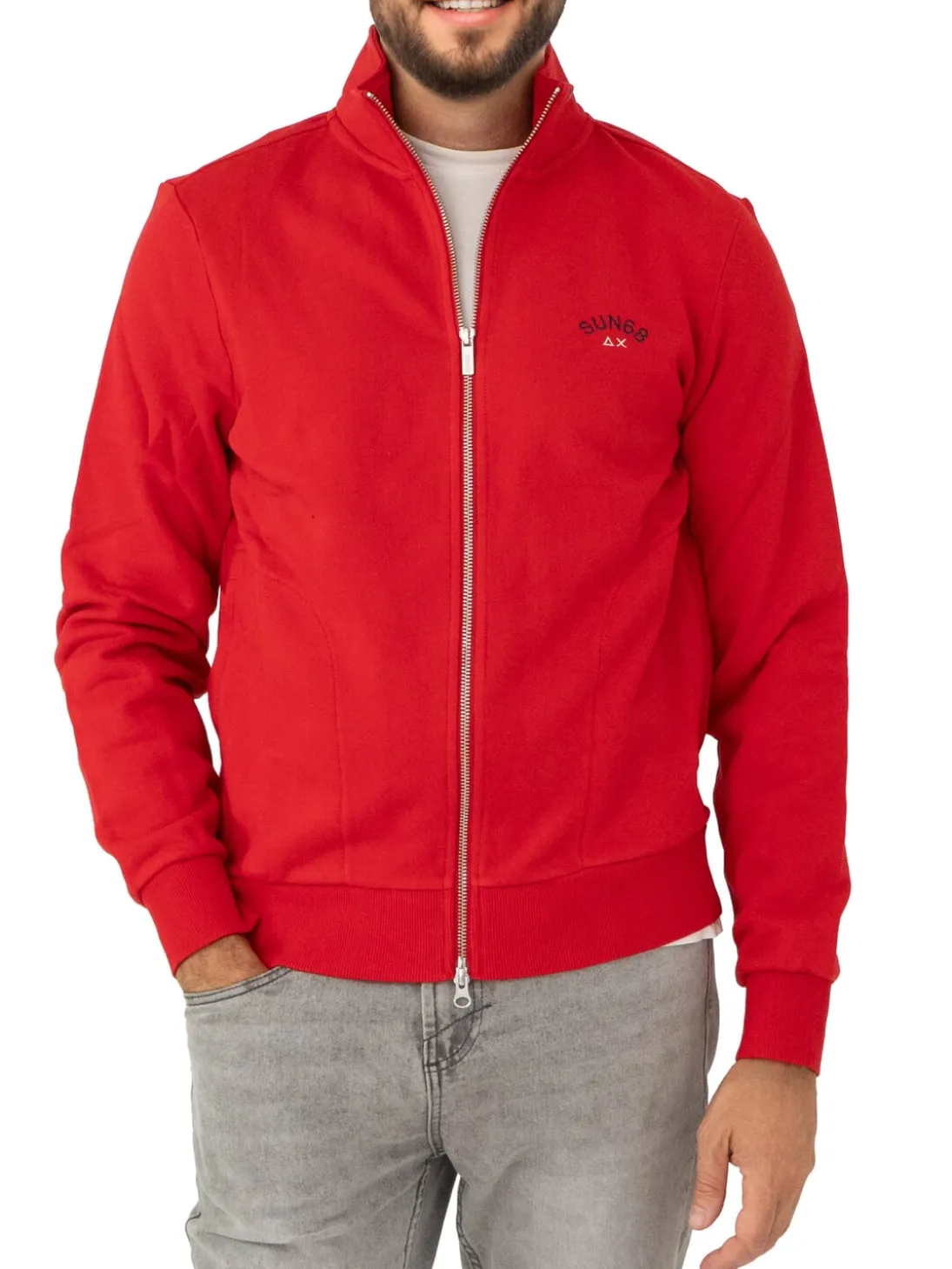 MINI LOGO Felpa a collo alto con zip