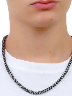 MY CHAINS Collana in acciaio placcato