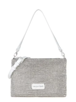 NABILAH Pochette con strass e tracolla