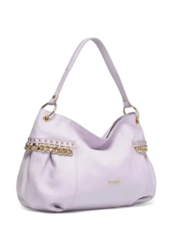 NORA Borsa a spalla in pelle con catena