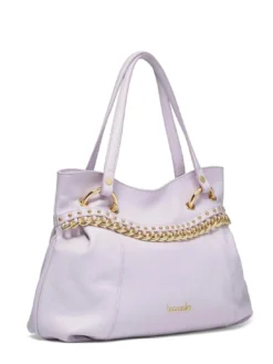 NORA Borsa shopping in pelle con catena