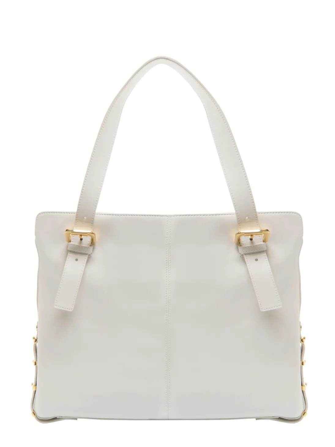 NORA Borsa shopping in pelle con fibbie