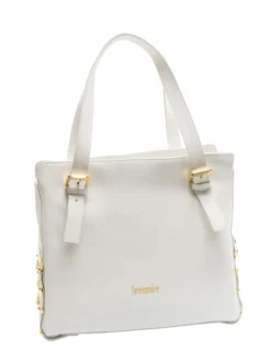 NORA Borsa shopping in pelle con fibbie