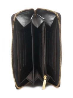 Portafoglio grande zip around in pelle