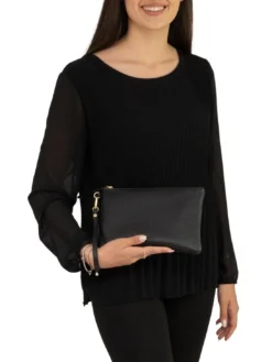 ROBERTA Pochette in pelle dollaro