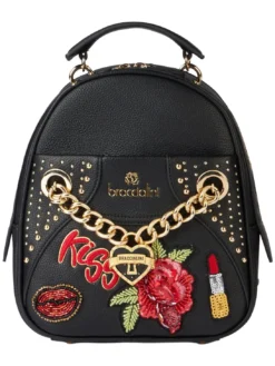 ROCK Zaino con patch realizzati a ricamo