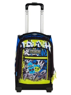 SCHOOL SKATE Zaino trolley 2 ruote, fisso