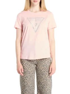 SS CN KRYSTAL TRIANGLE T-shirt manica corta borchie e strass