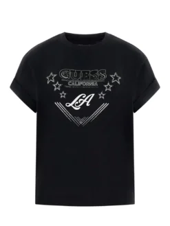 STARS T-shirt con stampa e borchiette