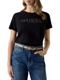 STUDS SCRIPT T-shirt manica corta