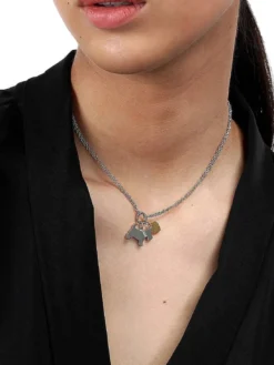 TALISMANI Collana in acciaio con cristalli