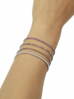 TENNIS MANIA Bracciale dorato con zirconi