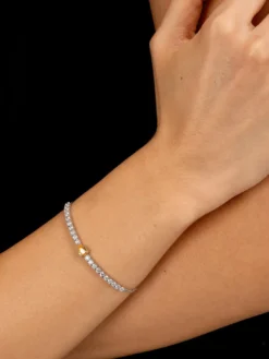 TESORI Bracciale in argento con zirconi