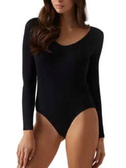 TESSA Body manica lunga a costine