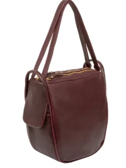 TRIO Zaino sacca in pelle nappa