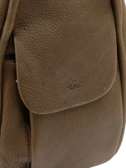 TRIO Zaino sacca in pelle nappa