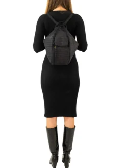 TRIO Zaino sacca in pelle stampa cocco
