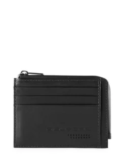URBAN Portacard con zip, in pelle