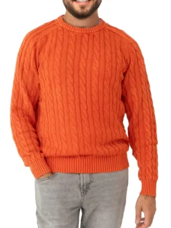 VINTAGE Maglione girocollo a trecce