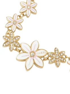 WHITE LOTUS Bracciale, multi charm motivo loto