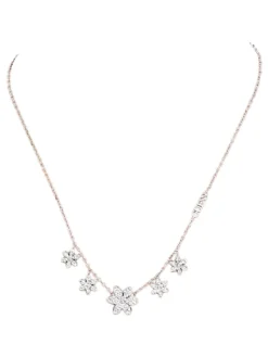 WHITE LOTUS Collana motivo multi loto
