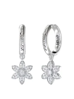 WHITE LOTUS Orecchini a cerchio con charms fiori