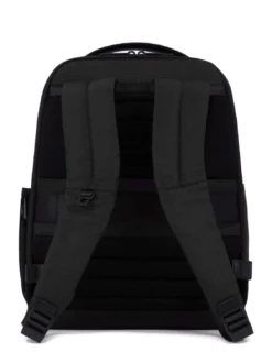 WOLLEM Zaino in pelle e tessuto, porta pc 14"