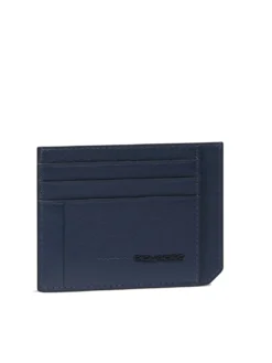 W137 Porta carte di credito piatto in pelle