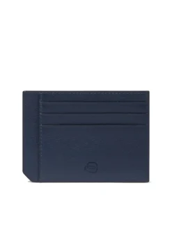W137 Porta carte di credito piatto in pelle
