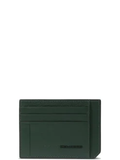 W137 Porta carte di credito piatto in pelle